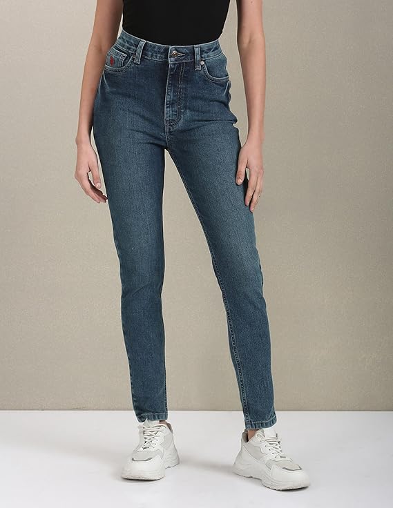 U.S. POLO ASSN. Women's Skinny Fit High Rise Jeans