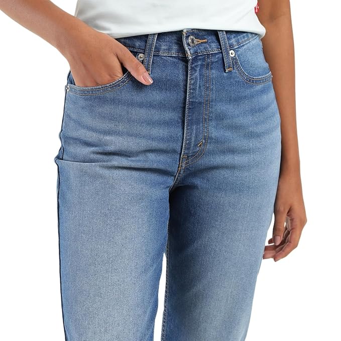 Levi's Women's Mom Loose Tapered Fit High Rise Blue Jeans