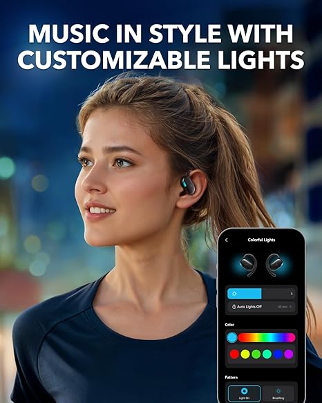 soundcore V20i by Anker Open-Ear Headphones, Adjustable Ear Hooks, 36H Playtime, Bluetooth 5.4 Earbuds (3 color options)