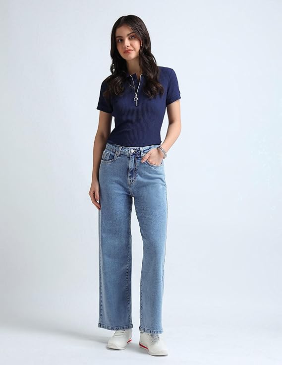 U.S. POLO ASSN. Women's Loose High Rise Jeans