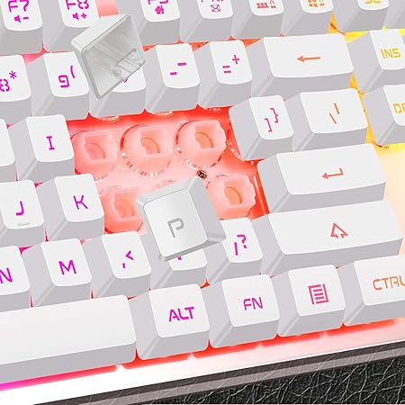 MageGee Gaming Wired Keyboard and Mouse Combo, K1 LED Rainbow Backlit Keyboard with 104 Key Computer PC Gaming Keyboard for PC/Laptop(White)
