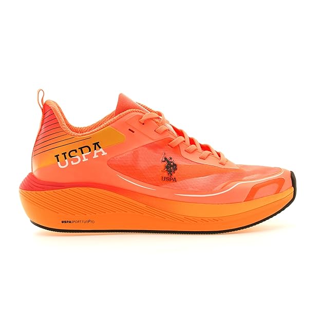 U.S. POLO ASSN. Men Lace Up Running Shoes (Orange)