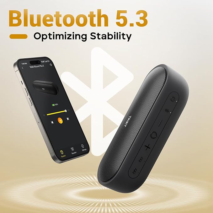 Tribit XSound Plus 2 30W 5.3 Bluetooth Wireless Speakers, 24H Playtime,IPX7 Waterproof,Built in Mic,150ft BT Range (2 color options)