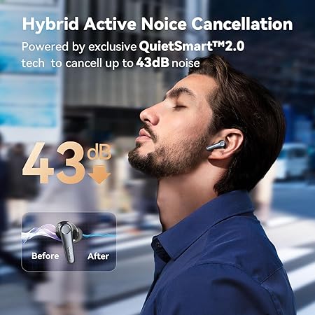 EarFun Air Pro 3 Noise Cancellation Earbuds ANC Wireless 2023 VGP Gold Award, 6 Mics CVC 8.0 ENC (3 Color options)