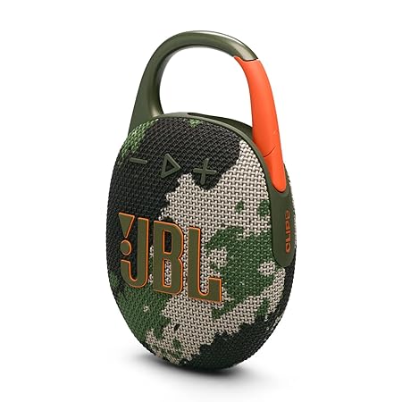 JBL Clip 5, Wireless Ultra Portable Bluetooth Speaker, Pro Sound, 12hrs of Playtime, Integrated Carabiner, Dust & Waterproof, Type C (9 color options)