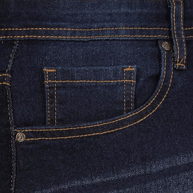 Womens Plus Size Straight Fit Mid Blue Jeans