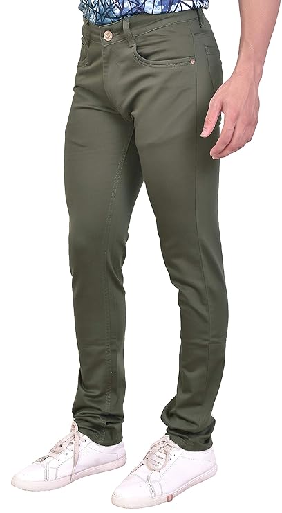 Basilio Cotton Knitted Fabric Stretchable Denim Regular Fit Mid Rise Jeans Pant for Men