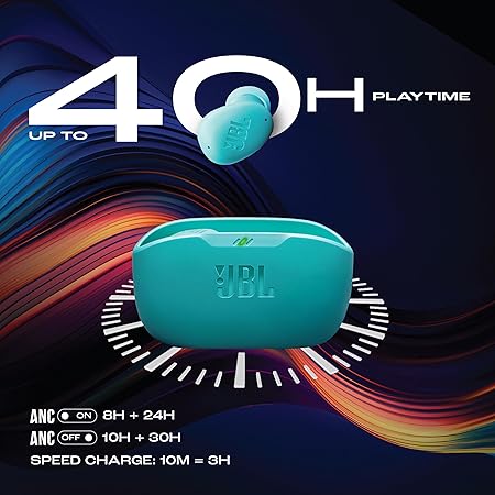 JBL Wave Buds 2 Ear Buds Wireless BluetoothV5.3, Active Noise Cancellation EarBuds 40H Playback, Fast Pair (4 color options)