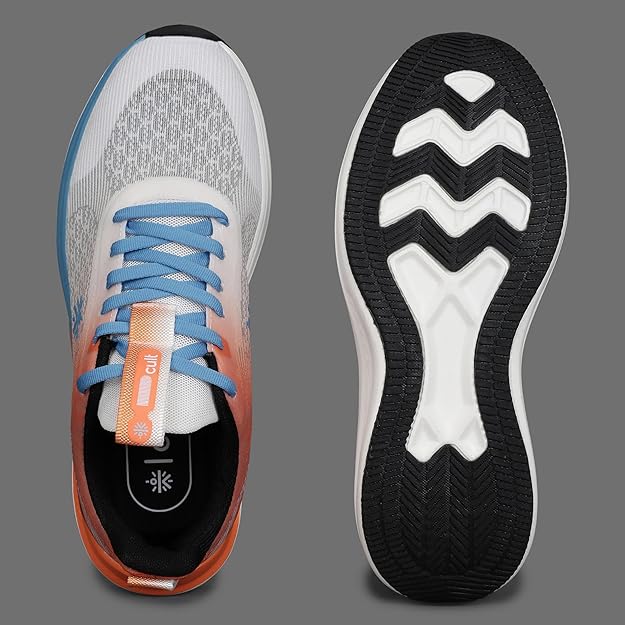 Cult Women's Aetheris Running Shoes (White & Orange)