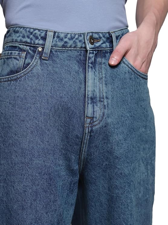 JACK & JONES Men's Mid Rise Loose Jeans