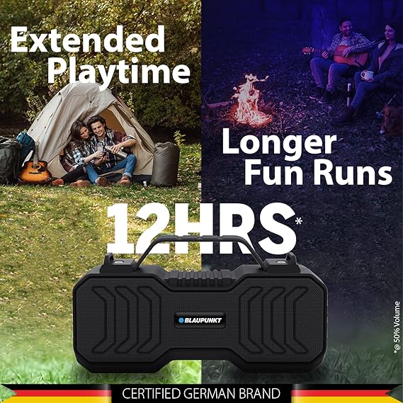 Blaupunkt Atomik BB20 Wireless Bluetooth Party Speaker 20W with Dual Passive Radiator I 1500mAh Battery I Karaoke with Mic (2 color options)