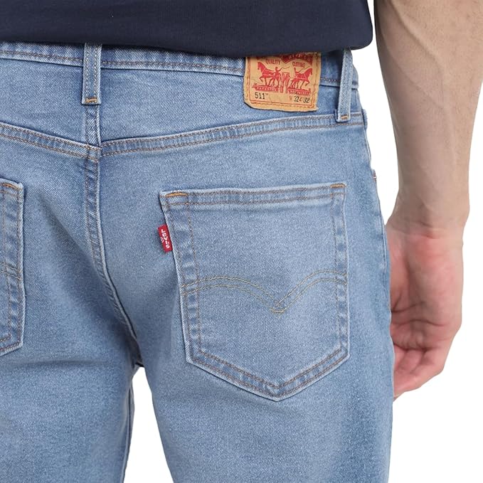 Levi's Men's 511 Slim Fit Mid Rise Blue Jeans