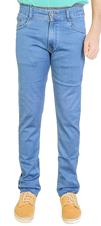 Basilio Sliky Stretchable Denim Regular Fit Mid Rise Jeans Pant for Men