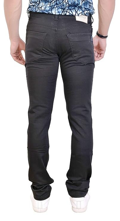 Basilio Cotton Knitted Fabric Stretchable Denim Regular Fit Mid Rise Jeans Pant for Men