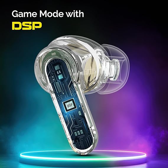 CrossBeats Fury Max Gaming TWS in-Ear Buds |100hr Playtime Bluetooth Earphones | RGB Lights | BT v5.4 (2 color options)