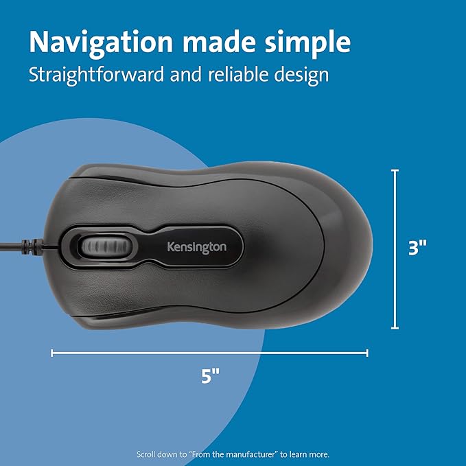 Kensington K72356US Mouse-in-a-Box USB Desktop Mouse - Black