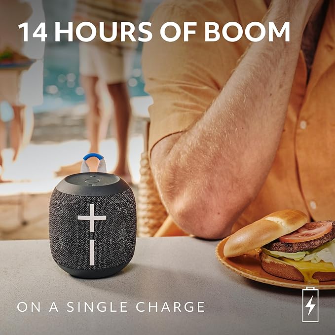 Ultimate Ears WONDERBOOM 4 Portable Waterproof Bluetooth Speaker with Big Bass and 360-Degree Sound, 40 m (131ft) Range (5 color options)