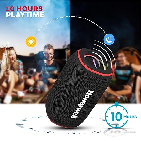 Honeywell Newly Launched Suono P400 15W 5.3 Bluetooth Speaker, Deep Bass Radiators,10H Playtime, IPX 6, Type-C Port (Black)