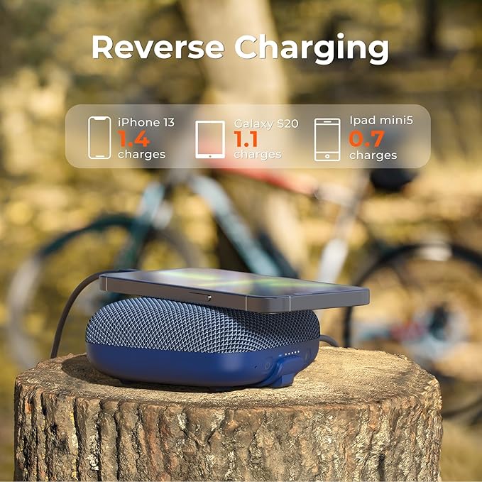 Tribit StormBox Micro 2 Portable Speaker: 90dB Loud Sound Deep Bass IP67 Waterproof Small Speaker Built-in Strap, 12H Playtime (2 color options)