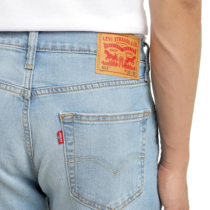 Levi's Men's 511 Slim Fit Mid Rise Blue Jeans