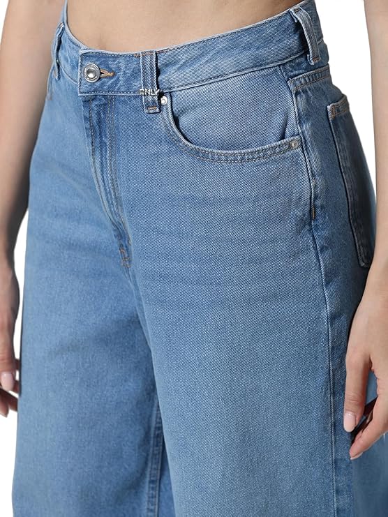 ONLY Women's High Rise Wide Leg Jeans