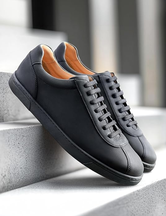Symbol Premium Mens Smart Casual Nubuck Leather Sneakers