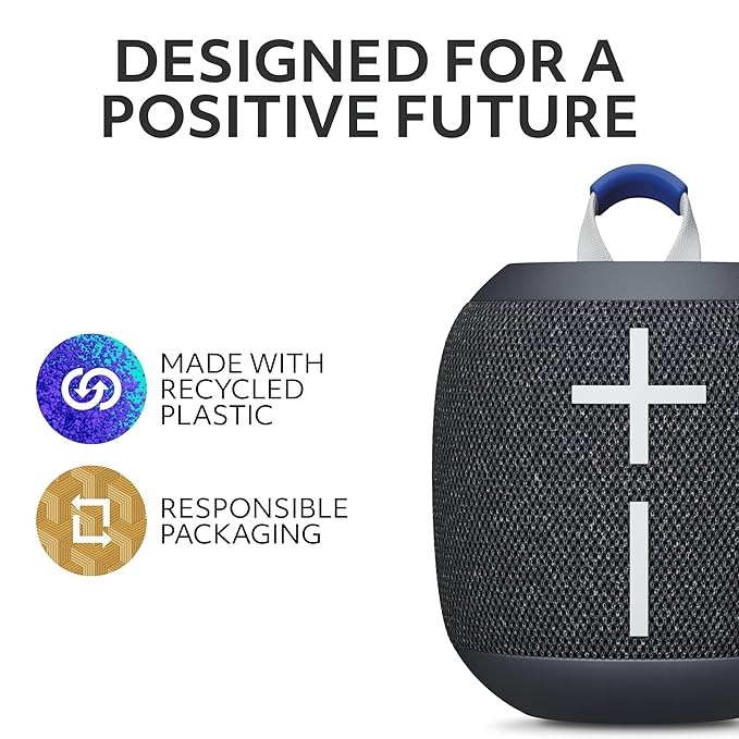 Ultimate Ears WONDERBOOM 4 Portable Waterproof Bluetooth Speaker with Big Bass and 360-Degree Sound, 40 m (131ft) Range (5 color options)