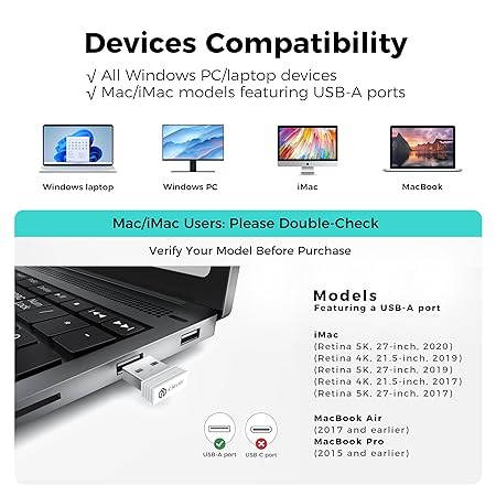 iClever Wireless Keyboard and Mouse GK08 - Rechargeable, Ergonomic, Quiet, Full Size Design with Number Pad, 2.4G Stable Connection Slim Mac Keyboard and Mouse for Windows, Mac OS Computer, Silver