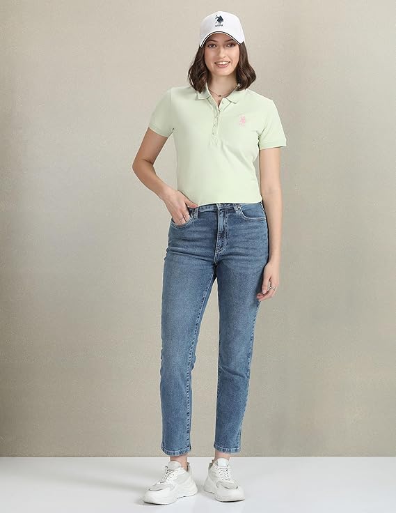 U.S. POLO ASSN. Women's Slim Fit High Rise Jeans