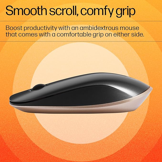 HP 410 Slim Bluetooth Mouse with 1200 DPI Optical Sensor,Ambidextrous Design,Compact Size,Portable, 12 Months Battery Life