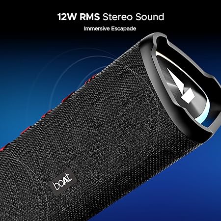 boAt Stone 750 Bluetooth Speaker with 12W Signature Sound, RGB LEDs, Up to 12 hrs Playback, TWS Mode, Bluetooth v5.3 (3 color options)