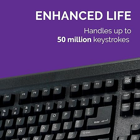 TVS ELECTRONICS Gold Prime Mechanical Wired Keyboard | Dustproof Key switches | Guaranteed 50 Million keystrokes | 1.5 Meter USB Cable, USB Gold Keyboard (Black)