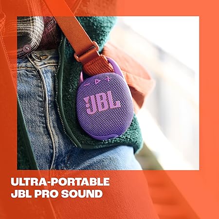 JBL Clip 5, Wireless Ultra Portable Bluetooth Speaker, Pro Sound, 12hrs of Playtime, Integrated Carabiner, Dust & Waterproof, Type C (9 color options)