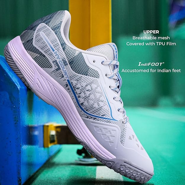 Nivia HY-Court 3.0 Badminton Shoe for Mens, Rubber Sole Shoes with Upper Mesh for Sports, Badminton, Volleyball, Squash, Table Tennis, Nonmarking Sole