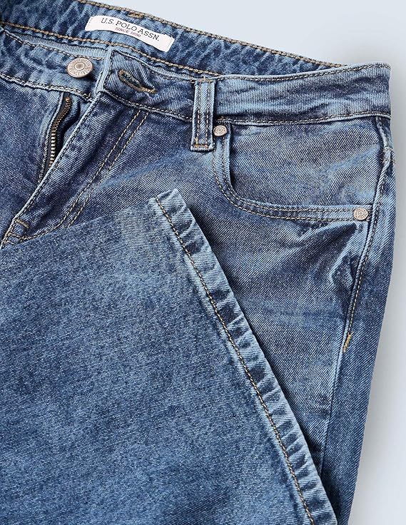 U.S. POLO ASSN. Women's Straight Fit High Rise Jeans