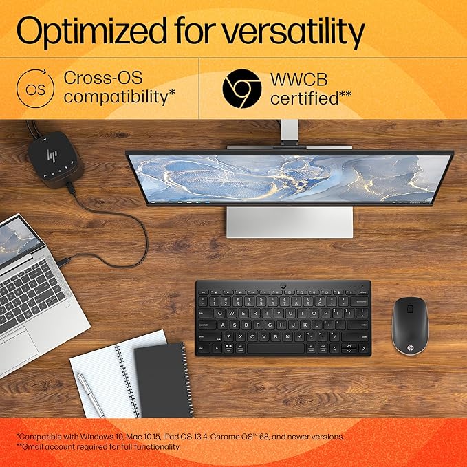 HP 410 Slim Bluetooth Mouse with 1200 DPI Optical Sensor,Ambidextrous Design,Compact Size,Portable, 12 Months Battery Life