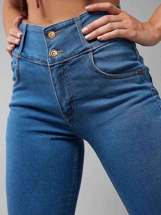 Dolce Crudo Women's Skinny High Rise Stretchable Jeans