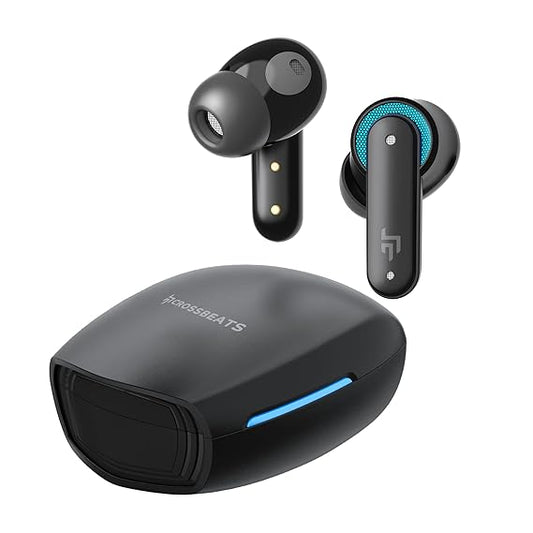CrossBeats Fury Max Gaming TWS in-Ear Buds |100hr Playtime Bluetooth Earphones | RGB Lights | BT v5.4 (2 color options)