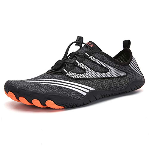 ANDUNE Men's Barefoot & Minimalist Shoes - Black Blaze | Wide Toe Box | Zero Drop Sole