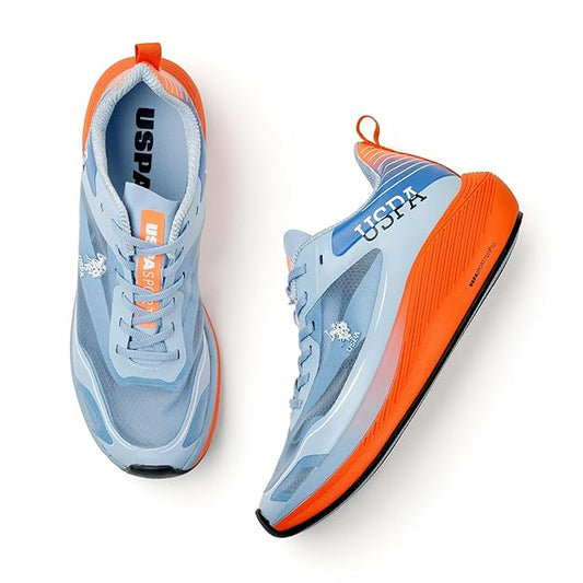 U.S. POLO ASSN. Men Lace Up Running Shoes (BLUE)