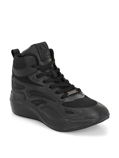 OFF LIMITS Gladiator EXPLOREX Sneakers for Men | Lightweight Breathable Comfortable High-Top Shoes for Men (Black)