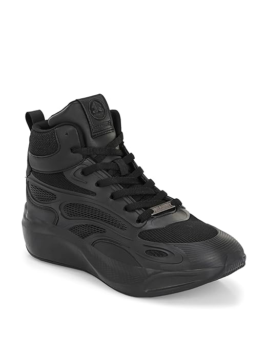 OFF LIMITS Gladiator EXPLOREX Sneakers for Men | Lightweight Breathable Comfortable High-Top Shoes for Men (Black)