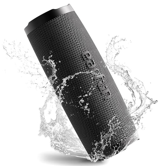 EarFun UBOOM Slim Bluetooth Speaker with Mic, Bluetooth 5.2 Portable Speaker, 100% Waterproof, 18H Playtime (Black)
