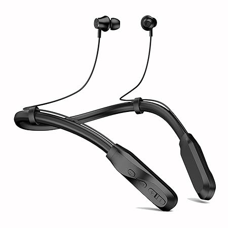 Nepartak I35 Black In Ear Neckband Bluetooth 5.1 Wireless Headphones, 100 Hours Playtime, IPX5 Waterproof (2 color options)