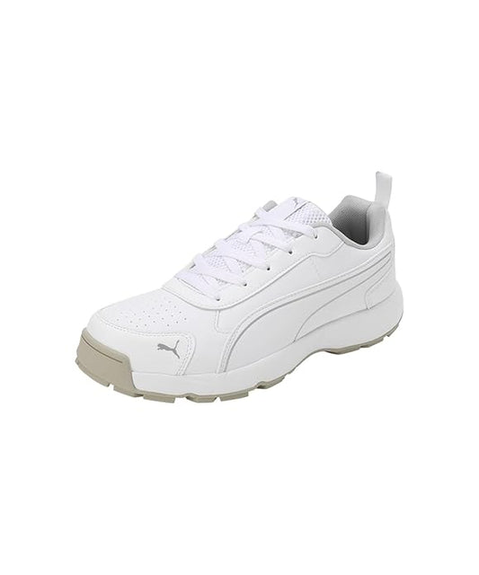Puma Men Cricket Classicat Cricket Shoe (White Silver)