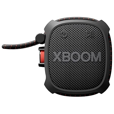 LG XG2T XBOOM Go Wireless Speaker with Powerful Sound and up to 10 HRS of Battery, Adjustable String, IP67 with Miltary Standard Durable (Black)