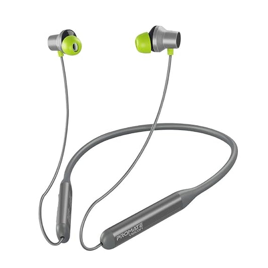 Promate Velcon Wireless Neckband in Ear Earphones, Hd Active Noise Cancelling Bluetooth Earphones with Anti-Slip Neckband (4 color options)