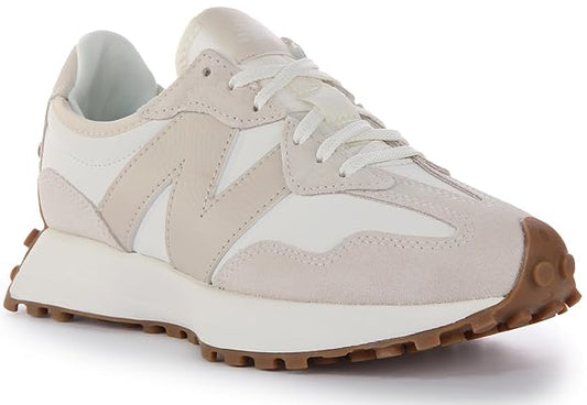 new balance Womens 327 Sneaker (White Pink)