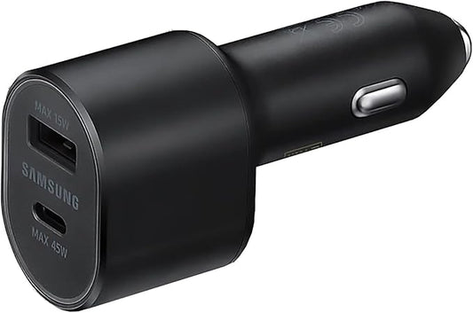 Samsung Ep-L5300Xbegww 15 W Dual Port Car Charger For Game Consoles, Tablets, Laptops With Usb Cable - Black