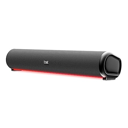 Boat Aavante Bar 950 Bluetooth Soundbar w/ 40W Signature Sound, RGB LEDs, Dual Passive Radiators, Up to 7 hrs Playback (Premium Black)